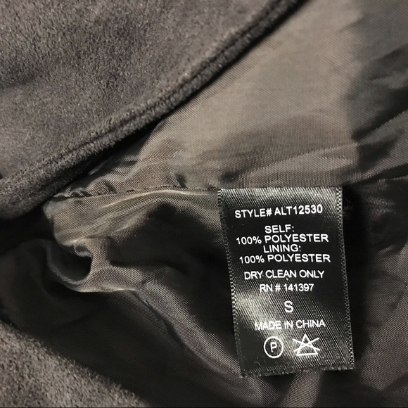 ASTR The Label Faux Vegan Suede Moto Jacket Size S - Picture 4 of 5